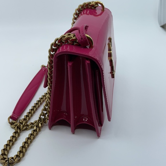 Saint Laurent Small Patent Leather Sunset Monogram Shoulder Bag - Picture 6 of 6